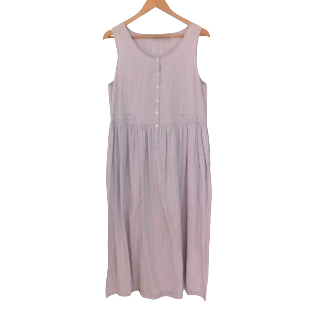 Lanz of Salzburg Dress Sleeveless Cottagecore Grandma Purple Whimsy Sz Medium